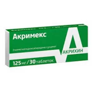 Ethylmethylhydroxypyridine succinate (Acrimex) 125 mg - [30 tablets]