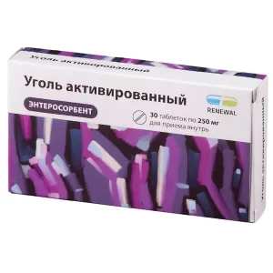 Activated charcoal 250 mg - [30 tablets]
