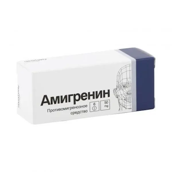 Sumatriptan (Amigrenin) 50 mg - [6 tablets]