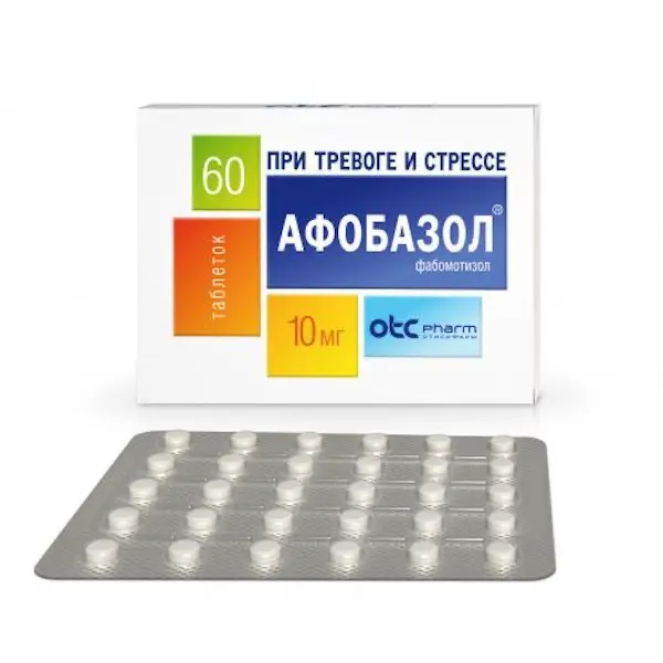 Fabomotizole (Afobazol) 10 mg - [60 tablets]