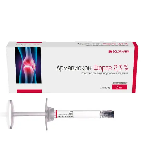 Sodium hyaluronate (Armaviscon Forte) 2.3% 3 ml [1 syringe]