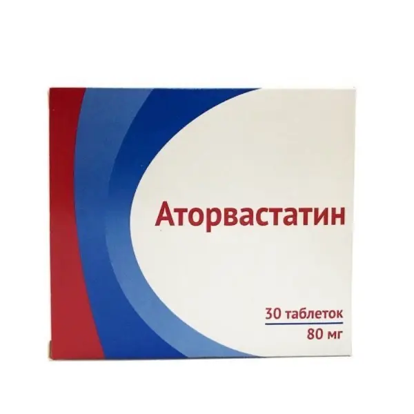 Atorvastatin 80 mg - [30 tablets]