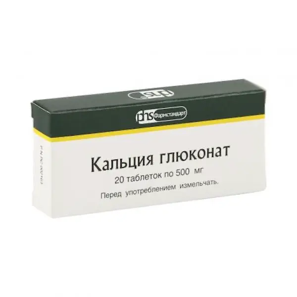 Calcium gluconate 500 mg - [20 tablets]