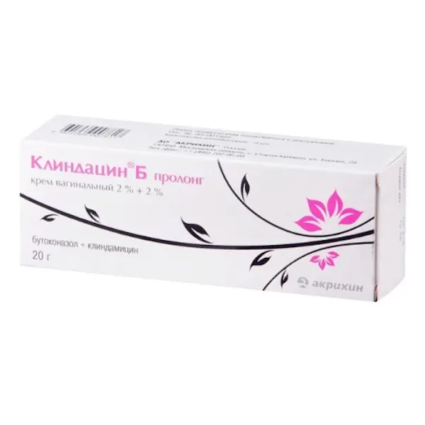 Clindamycin, butoconazole (Clindacin B prolong) vaginal cream 2%/2% - [20 g tube]