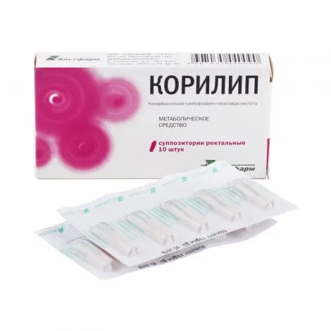 Cocarboxylase, thioctic acid, riboflavin (Corylip) rectal - [10 suppositories]