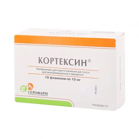 Colypeptides of cattle cerebral cortex (Cortexin) injections 10 mg - [10 vial]