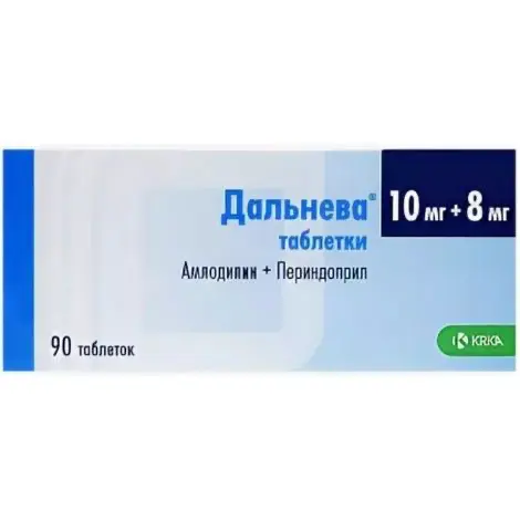 Amlodipine, perindopril (Dalneva) 10 mg + 8 mg - [90 tablets]