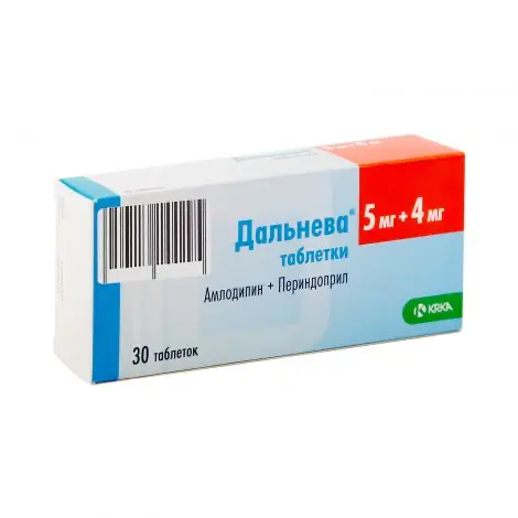 Amlodipine, perindopril (Dalneva) 5 mg + 4 mg - [30 tablets]