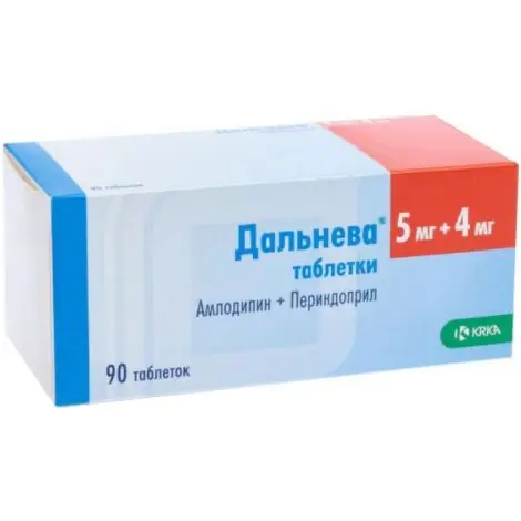 Amlodipine, perindopril (Dalneva) 5 mg + 4 mg - [90 tablets]