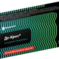 Lisinopril, amlodipine (De-Kriz) 5 mg + 10 mg - [30 tablets]