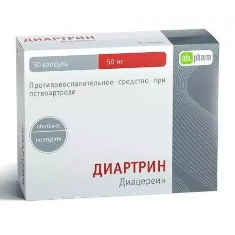 Diacerein (Diartrin) 50 mg - [30 capsules]