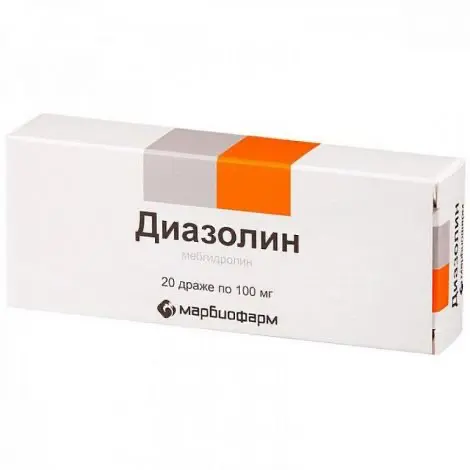 Mebhydrolin (Diazolin) 100 mg - [20 dragee]