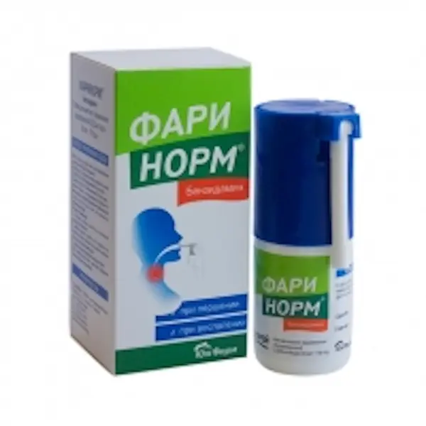 Benzydamine (Farynorm Benzydamine) spray for local use dosed 0.255 mg/dose - [30 ml vial]