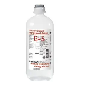 Dextrose (Glucose) intravenous 5% 500 ml - [10 vials]
