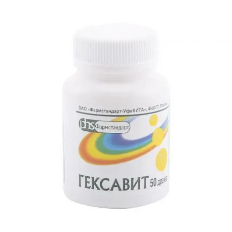 Retinol acetate, ascorbic acid, thiamine chloride (Hexavit) vial - [50 dragee]