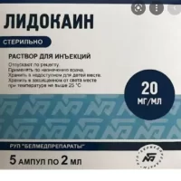 Lidocaine injections 20 mg/ml 2 ml - [5 ampoules]