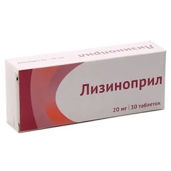 Lisinopril 20 mg - [30 tablets]