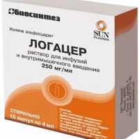 Choline alfoscerate (Logacer) injections 250 mg/ml 4 ml - [10 ampoules]