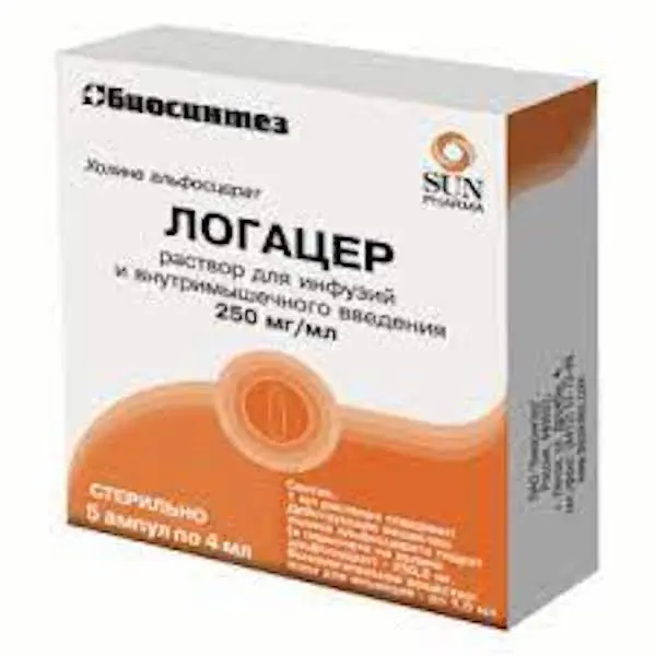 Choline alfoscerate (Logacer) injections 250 mg/ml 4 ml - [5 ampoules]