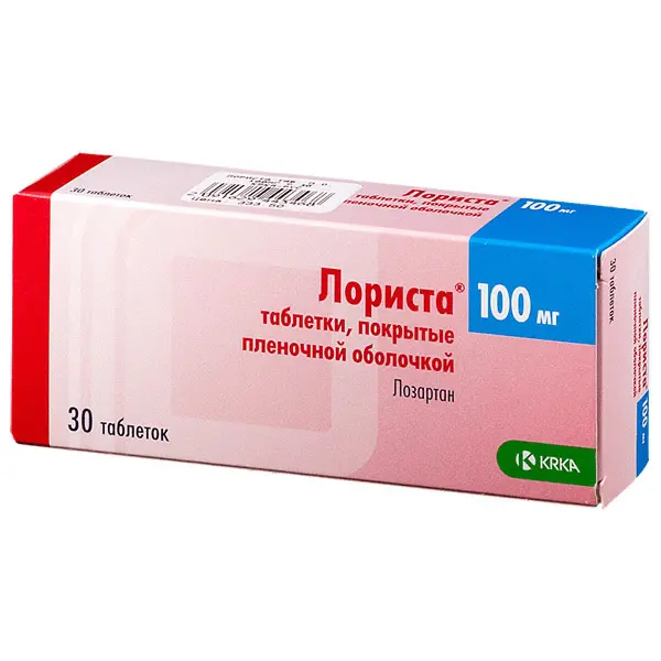 Losartan (Lorista) 100 mg - [30 tablets]