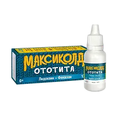 Phenazone, lidocaine (Maxicold Ototita) ear drops 1% + 4% - [15 ml vial]