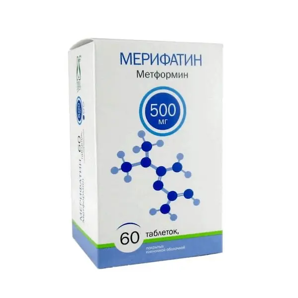 Metformin (Merifatin) 500 mg - [60 tablets]