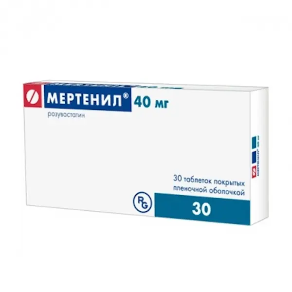 Rosuvastatin (Mertenil) 40 mg - [30 tablets]