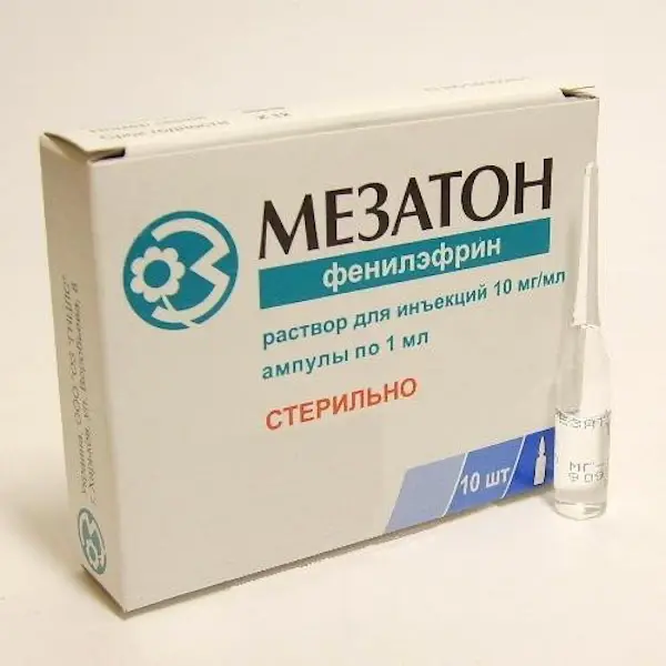 Phenylephrine (Mesaton) injections 10 mg/ml 1 ml - [10 ampoules]