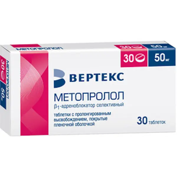 Metoprolol XR 50 mg - [30 tablets]
