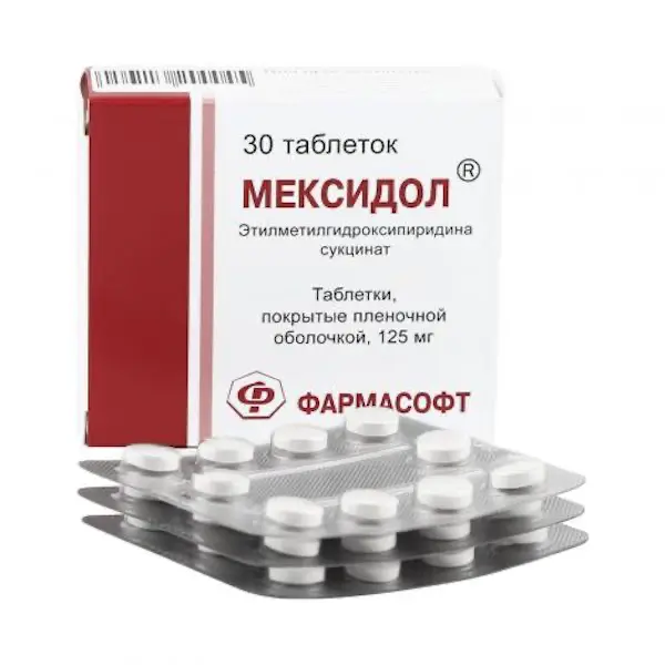 Ethylmethylhydroxypyridine succinate (Mexidol) 125 mg - [30 tablets]