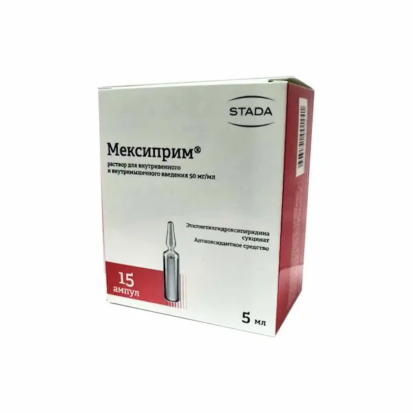 Ethylmethylhydroxypyridine succinate (Mexiprim) injections 50 mg/ml 5 ml - [15 ampoules]