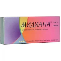 Ethinylestradiol, drospirenone (Midiana) 30 mcg + 3 mg - [63 tablets]