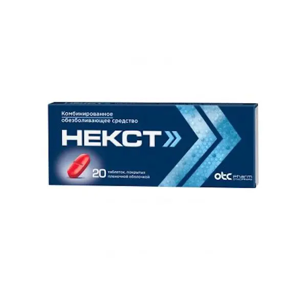 Ibuprofen, paracetamol (Next) 400 mg + 200 mg - [20 tablets]