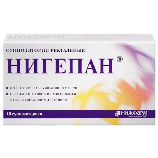 Heparin sodium, benzocaine (Nigepan) rectal - [10 suppositories]