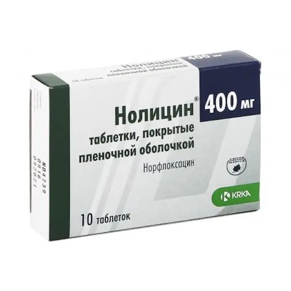 Norfloxacin (Nolicin) 400 mg - [10 tablets]