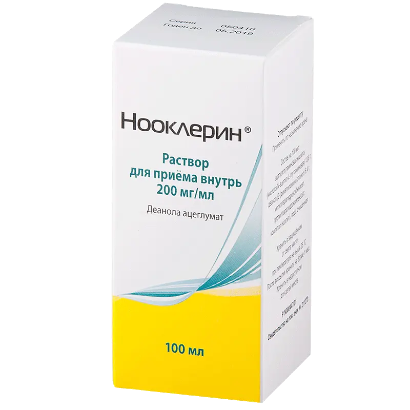 Deanol aceglumate (Nooclerin) solution 200 mg/ml - [100 ml vial]