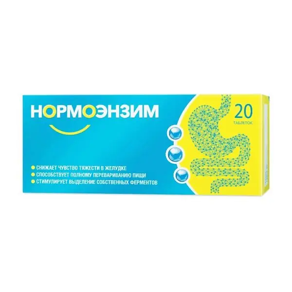 Lipase, protease (Normoenzym) - [20 tablets]