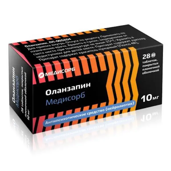 Olanzapine Medisorb 10 mg - [28 tablets]