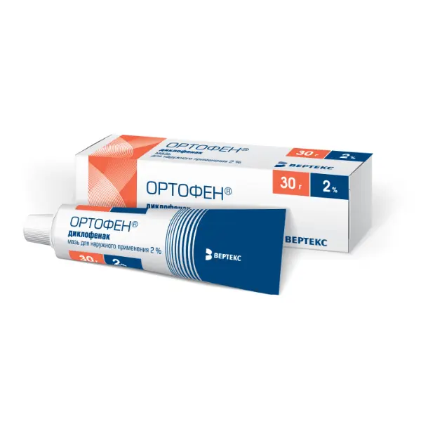 Diclofenac (Ortophen) ointment 2% - [30 g tube]