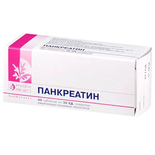 Pancreatin 30 IU - [60 tablets]