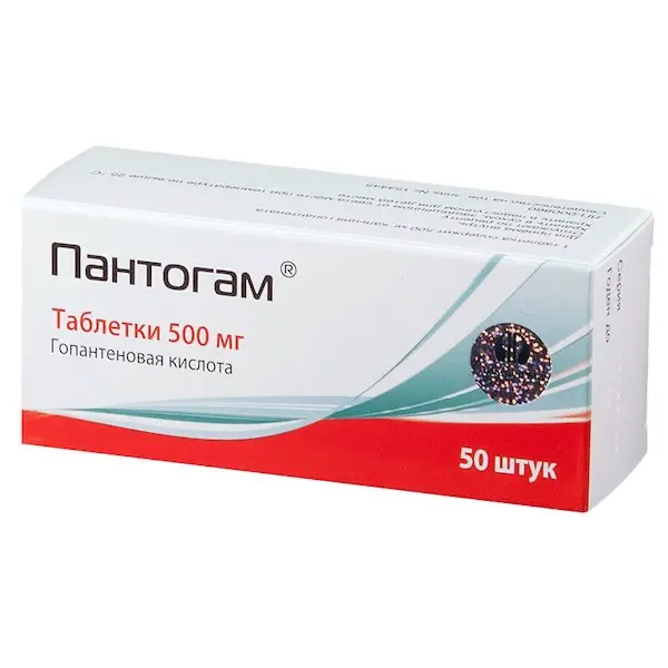 Hopantenic acid (Pantogam) 500 mg - [50 tablets]