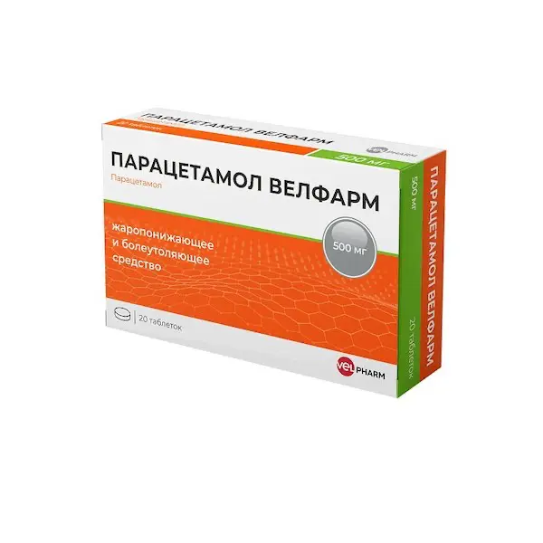 Paracetamol Velpharm 500 mg - [20 tablets]