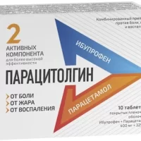 Ibuprofen, paracetamol (Paracytolgin) 400 mg + 325 mg - [10 tablets]
