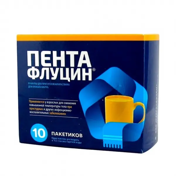 Paracetamol, diphenhydramine, ascorbic acid (Pentaflucin) granules for oral solution 5 g - [10 sachets]