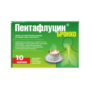 Paracetamol, bromhexine hydrochloride, ascorbic acid (Pentaflucin-Broncho) granules for oral solution 5 g - [10 sachets]