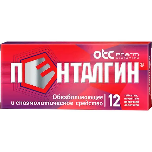 Paracetamol, naproxen, caffeine (Pentalgin) - [12 tablets]