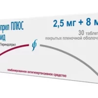 Perindopril Plus Indapamide 8 mg + 2.5 mg - [30 tablets]
