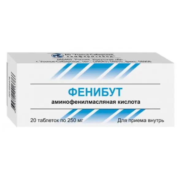 Aminophenylbutyric acid (Phenybut) 250 mg - [20 tablets]