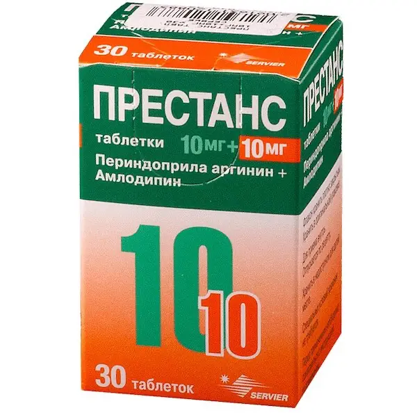 Perindopril, amlodipine (Prestance) 10 mg + 10 mg - [30 tablets]