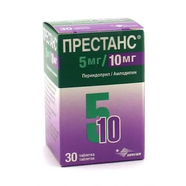 Perindopril, amlodipine (Prestance) 5 mg + 10 mg - [30 tablets]